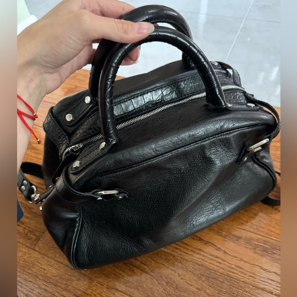 H & M by Madonna leather bag with strap, great size, and great condition